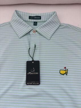 2026 Masters - Peter Millar Golf Polo from Augusta National, Green & White